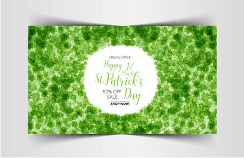 Vector Illustration of a St. Patrick's Day sale tag 库存插图