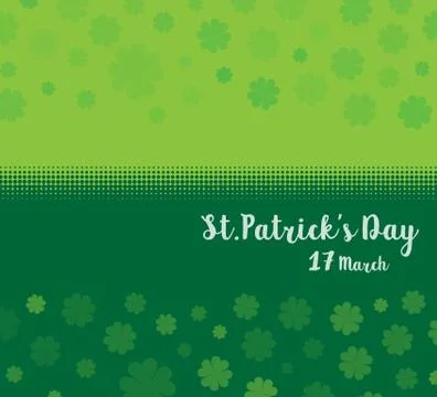 Vector Illustration of a St. Patrick's Day green clover leaves 库存插图