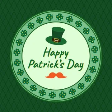 Vector illustration for St. Patrick's Day festive frame pattern. Text in a st Stockillustratie