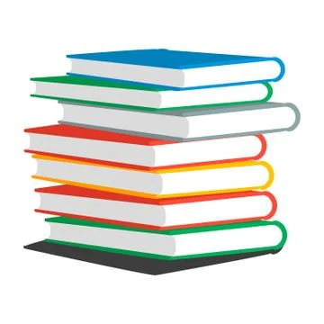 Vector illustration of stack books or magazines Stock Illustration