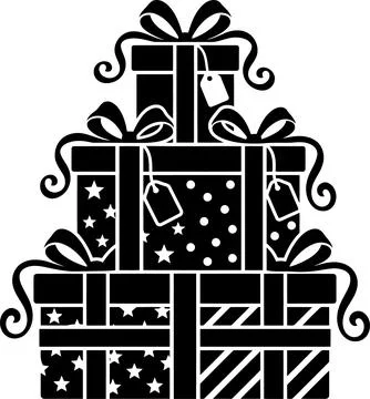 Vector Illustration of a Stack of Wrapped Gift Boxes for Holiday Celebrations Stockillustratie