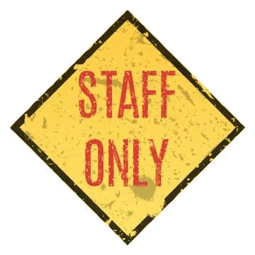Vector illustration. Staff only sign. Restricted area. Stock Illustration