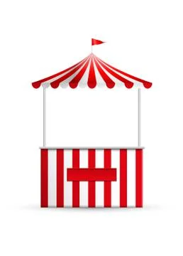 Vector illustration of a stall. Stock Illustration