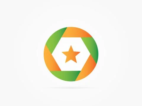 Vector Illustration Star in abstract Circle Stock Illustration
