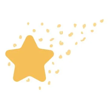 Vector illustration, a star with a train. Isolated on a white background Stock Illustration