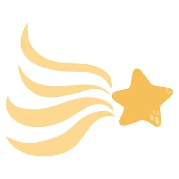 Vector illustration, a star with a train. Isolated on a white background Stock Illustration