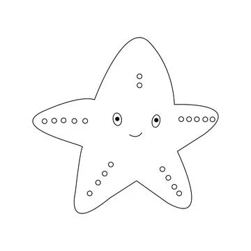 Vector illustration of a starfish. Stock Illustration