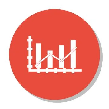 Vector Illustration Of Statistics Icon On Dynamics Graph In Trendy Flat Style Stock Illustration