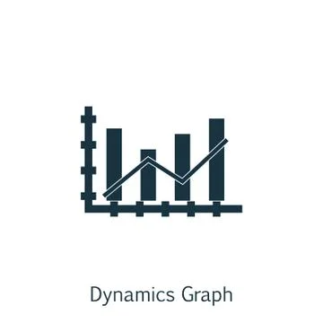 Vector Illustration Of Statistics Icon On Dynamics Graph In Trendy Flat Style Stock Illustration