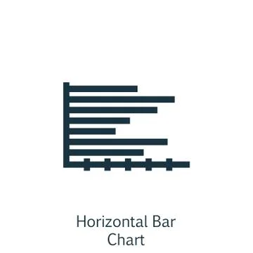 Vector Illustration Of Statistics Icon On Horizontal Bar Chart Graph In Trend Stock Illustration