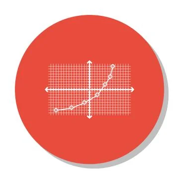 Vector Illustration Of Statistics Icon On Line Chart In Trendy Flat Style. St Stock Illustration