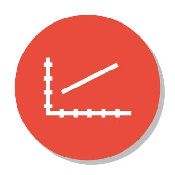 Vector Illustration Of Statistics Icon On Line Chart Graph In Trendy Flat Sty Illustrazione stock