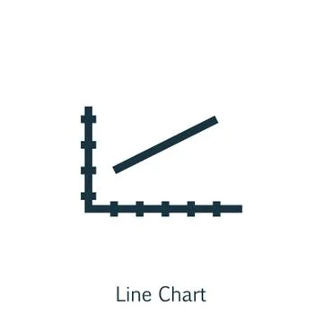 Vector Illustration Of Statistics Icon On Line Chart Graph In Trendy Flat Sty Stock Illustration