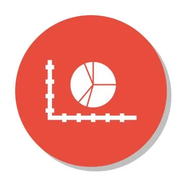 Vector Illustration Of Statistics Icon On Pie Chart Graph In Trendy Flat Styl Stock Illustration