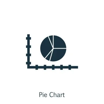 Vector Illustration Of Statistics Icon On Pie Chart Graph In Trendy Flat Styl Stock Illustration