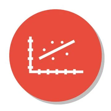 Vector Illustration Of Statistics Icon On Scatter Chart Graph In Trendy Flat  Stock Illustration