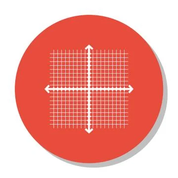 Vector Illustration Of Statistics Icon On Square Grid In Trendy Flat Style. S Stock Illustration