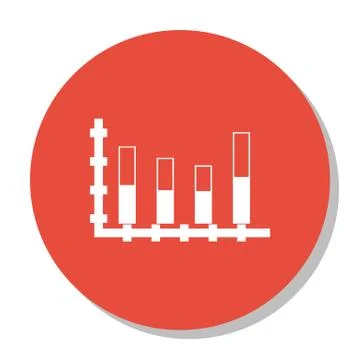 Vector Illustration Of Statistics Icon On Stacked Bar Chart In Trendy Flat St Stock Illustration