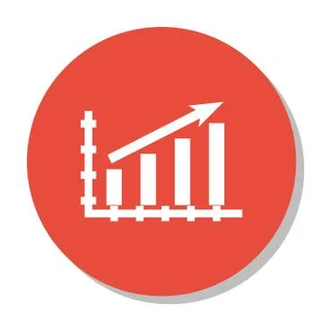 Vector Illustration Of Statistics Icon On Statistics Growth Chart In Trendy F Stock Illustration