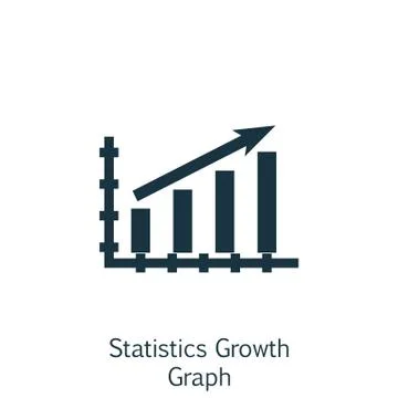 Vector Illustration Of Statistics Icon On Statistics Growth Chart In Trendy F Stock Illustration