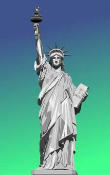 Vector illustration of statue of liberty Stock Illustration