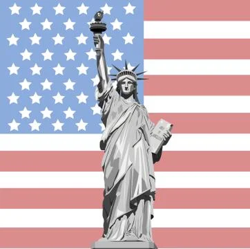 Vector illustration of statue of liberty Stock Illustration