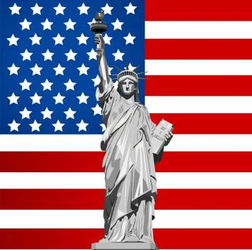 Vector illustration of statue of liberty Stock Illustration