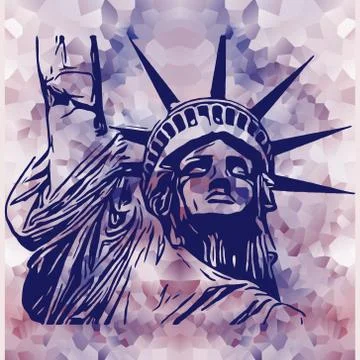 Vector illustration of the Statue of Liberty Stock Illustration