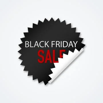 Vector illustration Sticker Black Friday discounts 스톡 일러스트