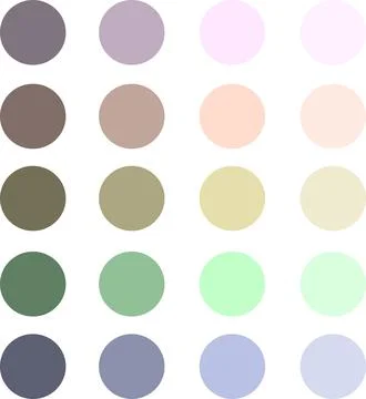 Vector illustration sticker set isolated circles of colors Stock Illustration