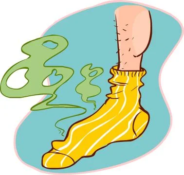 Vector illustration of a stinky socks Stock Illustration