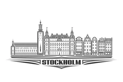 Vector illustration of Stockholm Ilustración de archivo