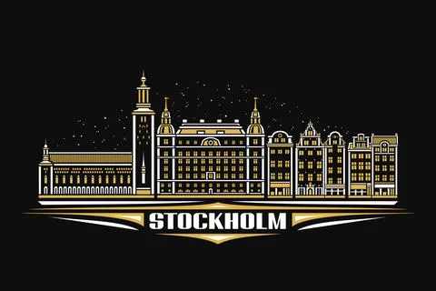 Vector illustration of Stockholm Ilustración de archivo