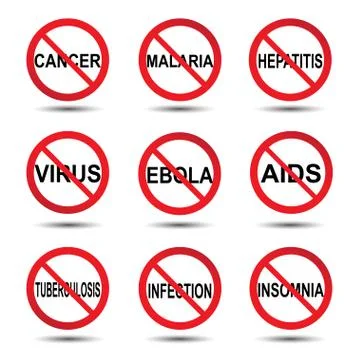Vector illustration of stop icon virus concept Illustrazione stock