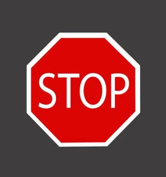 Vector illustration of Stop sign Stock Illustration
