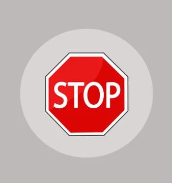 Vector illustration of Stop sign Stock Illustration