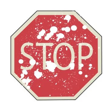 Vector illustration of Stop sign Stock Illustration
