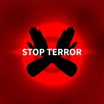 Vector illustration Stop terror Stock Illustration