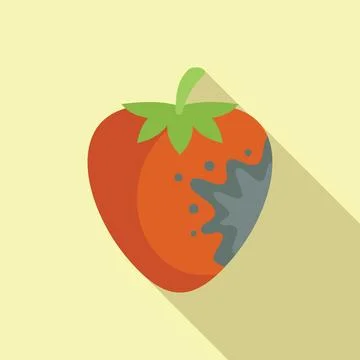 Vector illustration of a strawberry with bite mark Stock Illustration