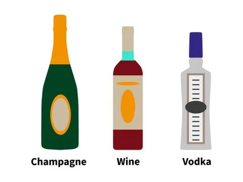 Vector illustration strong drinks Illustrazione stock