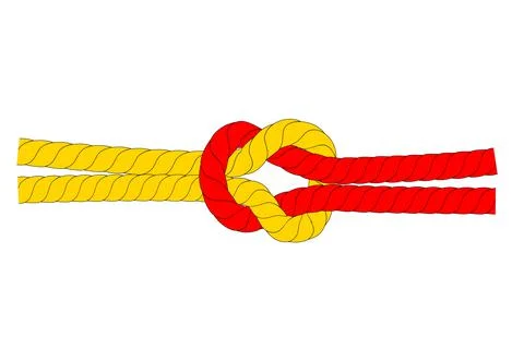 Vector Illustration for Strong Mutual Relationship, Cooperation, Red and Brow Stock Illustration