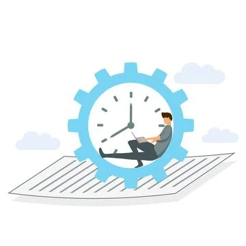 Vector illustration of a student. College. Stock Illustration