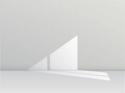 Vector illustration of studio room with window shadow, sunlight effect. Stock Illustration