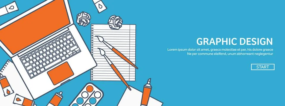 Vector illustration. Study and education. Lined flat style. Knowledge Stock Illustration