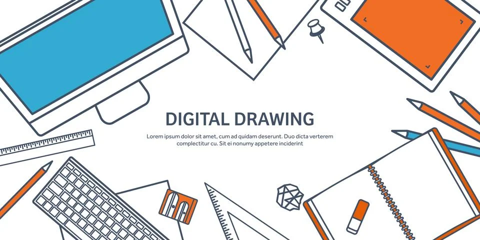 Vector illustration. Study and education. Lined flat style. Knowledge イラスト素材