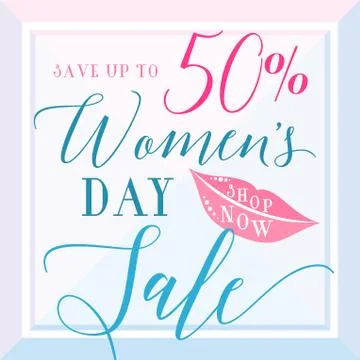 Vector illustration of stylish 8 march womens day sale background Illustrazione stock