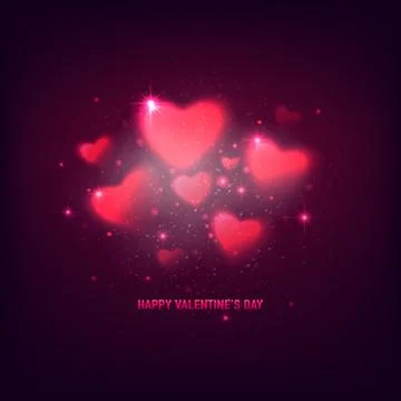 Vector illustration of stylish valentines day greeting card Stock Illustration