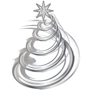 Vector illustration of stylized christmas tree Ilustración de archivo
