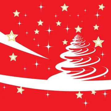 Vector illustration of stylized christmas tree Stock Illustration