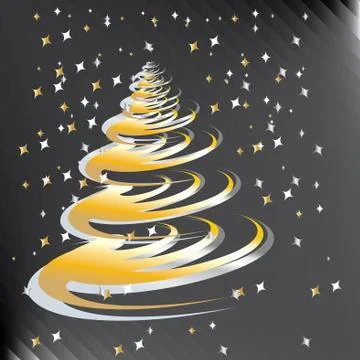 Vector illustration of stylized christmas tree Illustration